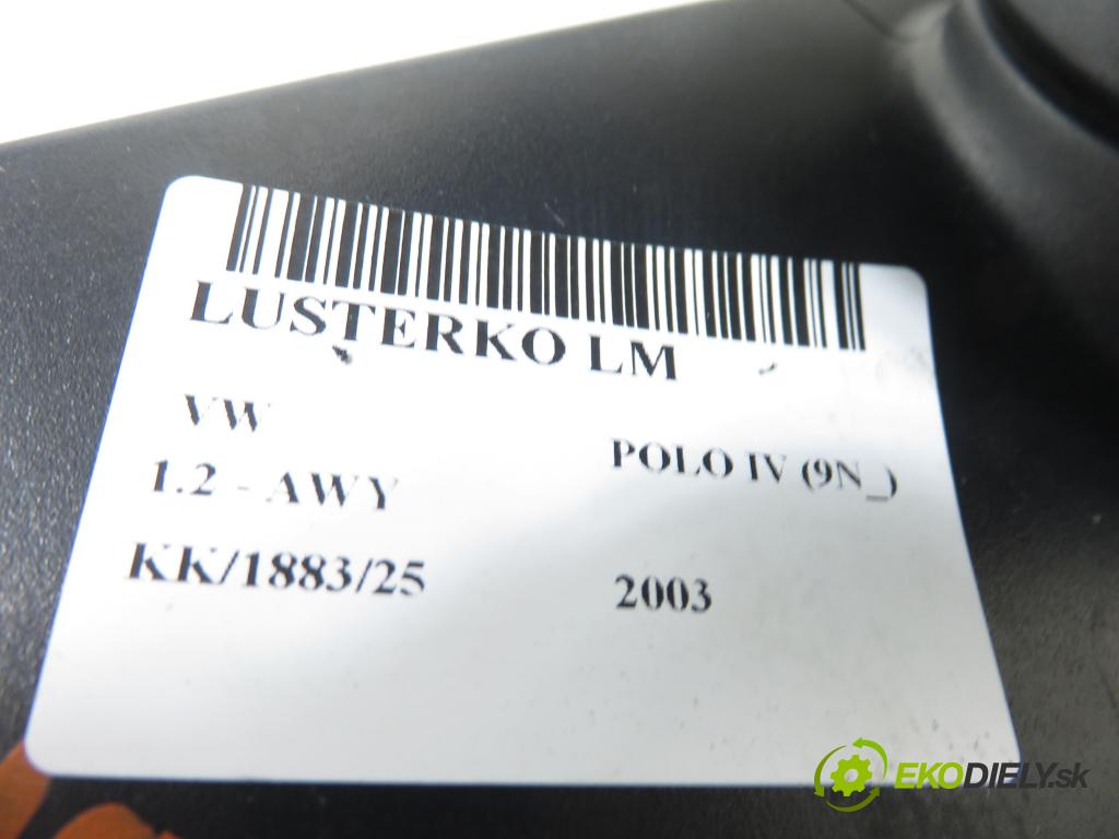 VW POLO (9N_) HB 2003 40,00 1.2 6V 54 - AWY 1198,00 Spätné zrkadlo 