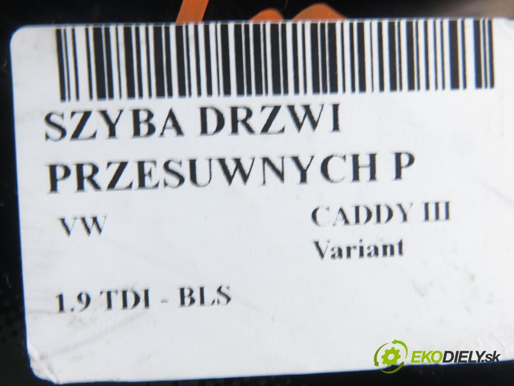 VW CADDY III Variant (2KB, 2KJ, 2CB, 2CJ) KOMBIVAN 2007 77,00 1.9 TDI PD 105 1896,00 Okno Dvere posúvne P 2K0847758R