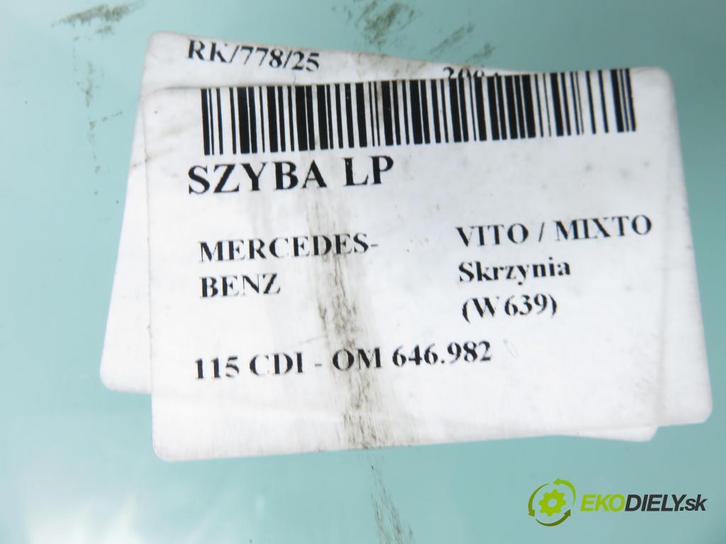 MERCEDES-BENZ VITO / MIXTO Skrzynia (W639) FURGON 2004 110,00 115 CDI 150 - OM 646.982 2148,00 Okno LP 