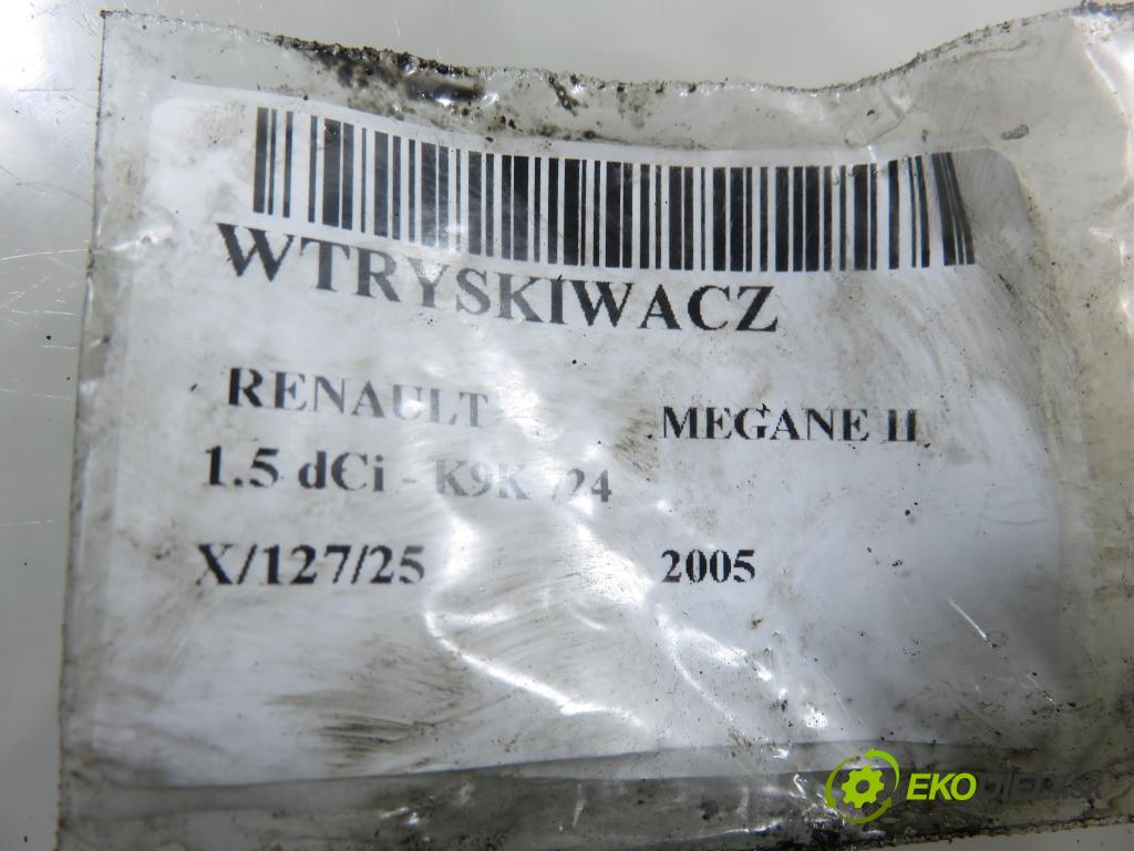 RENAULT MEGANE II (BM0/1_, CM0/1_) HB 2005 63,00 1.5 dCi 86 - K9K 724 1461,00 vstrekovač EJBR03101D ; 8200421359 ; 8200421897 (Vstrekovač paliva)