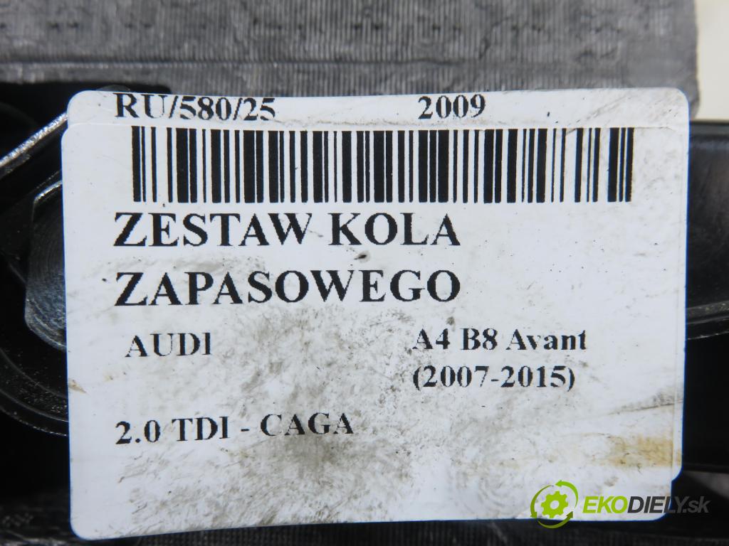 AUDI A4 Avant (8K5, B8) KOMBI 2009 105,00 2.0 TDI - CAGA 1968,00 Súprava KOLA: ZÁLOHOVANIE: 8T0012109A