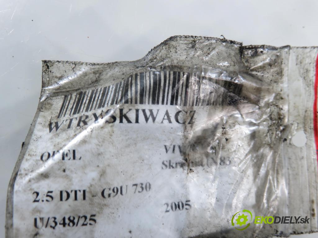 OPEL VIVARO A Skrzynia (X83) FURGON 2005 99,00 2.5 DTI 135 - G9U 730 2464,00 vstřikovač 0445110087 ; 8200101135 (Vstřikovač paliva)