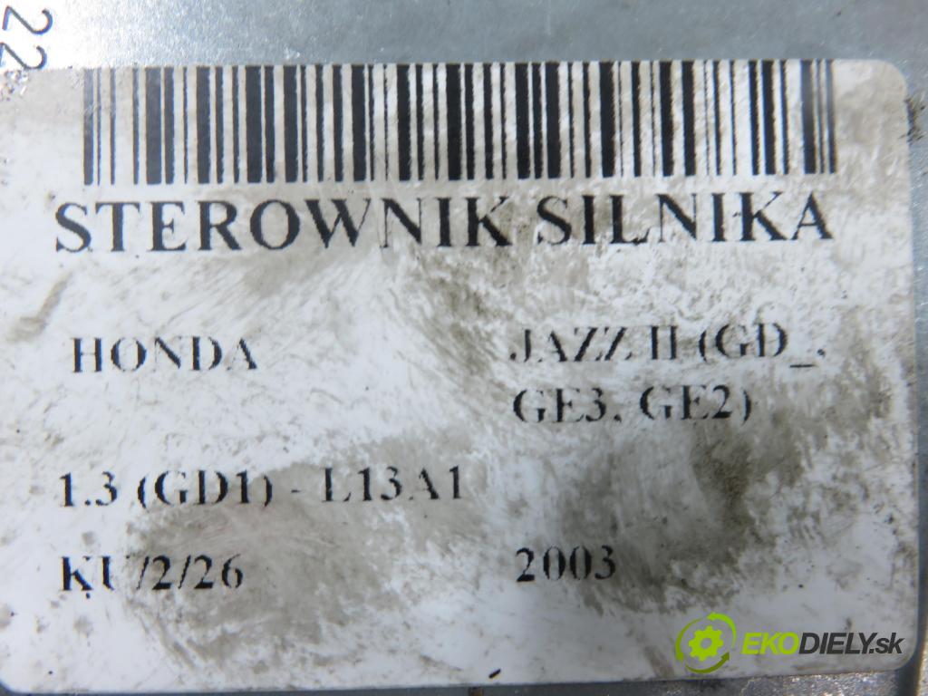HONDA JAZZ II (GD_, GE3, GE2) HB 2003 61,00 1.3 (GD1) - L13A1 1339,00 Riadiaca jednotka Motor 0261207983