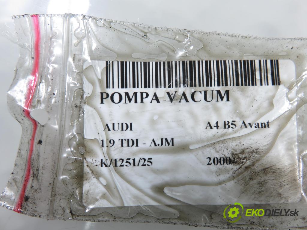 AUDI A4 Avant (8D5, B5) KOMBI 2000 85,00 1.9 TDI - AJM 1896,00 Pumpa vákuová 038145209A