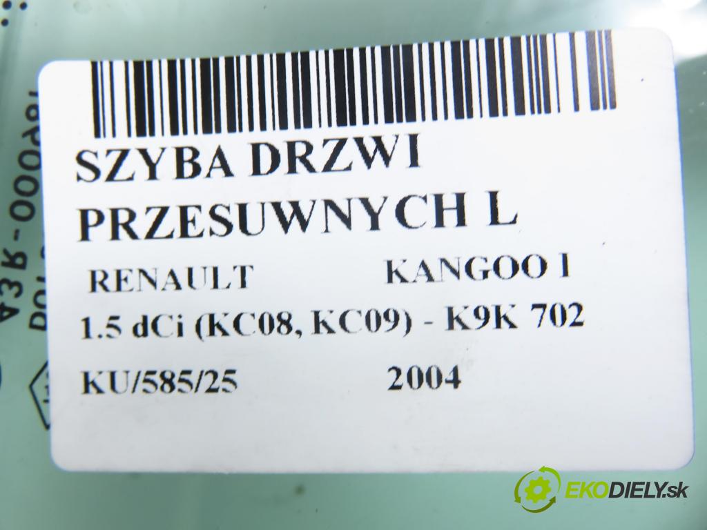 RENAULT KANGOO (KC0/1_) MINIVAN 2004 60,00 1.5 dCi 80 - K9K 702 1461,00 Okno Dvere posúvne L