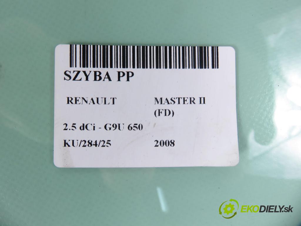 RENAULT MASTER II Skrzynia (FD) FURGON 2008 88,00 2.5 dCi 120 - G9U 650 2464,00 Okno PP