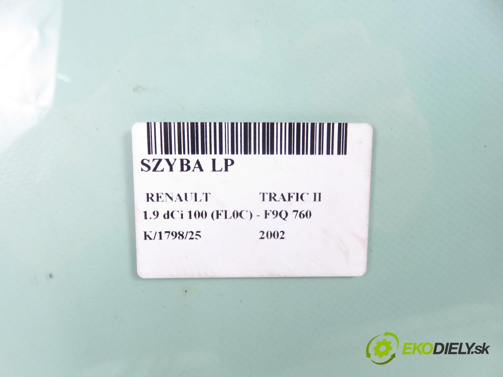 RENAULT TRAFIC II Skrzynia (FL) FURGON 2002 74,00 1.9 dCi 100 - F9Q 760 1870,00 Okno LP