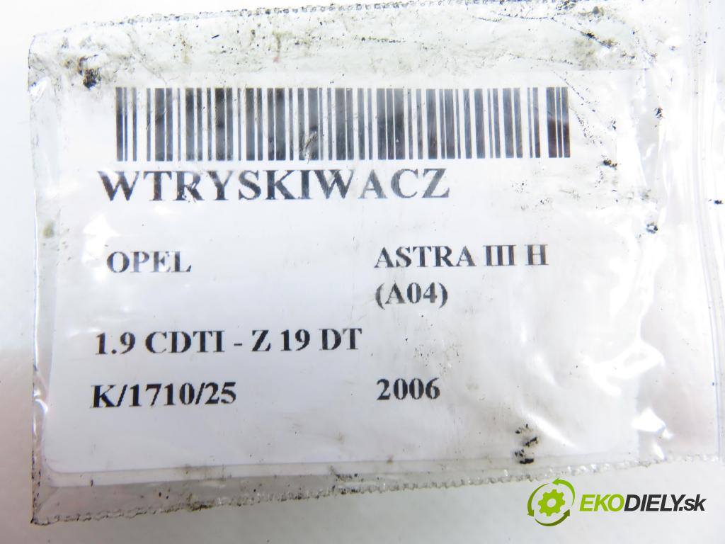 OPEL ASTRA H (A04) HB 2006 88,00 1.9 CDTI - Z 19 DT 1910,00 vstrekovač 0445110165 (Vstrekovač paliva)