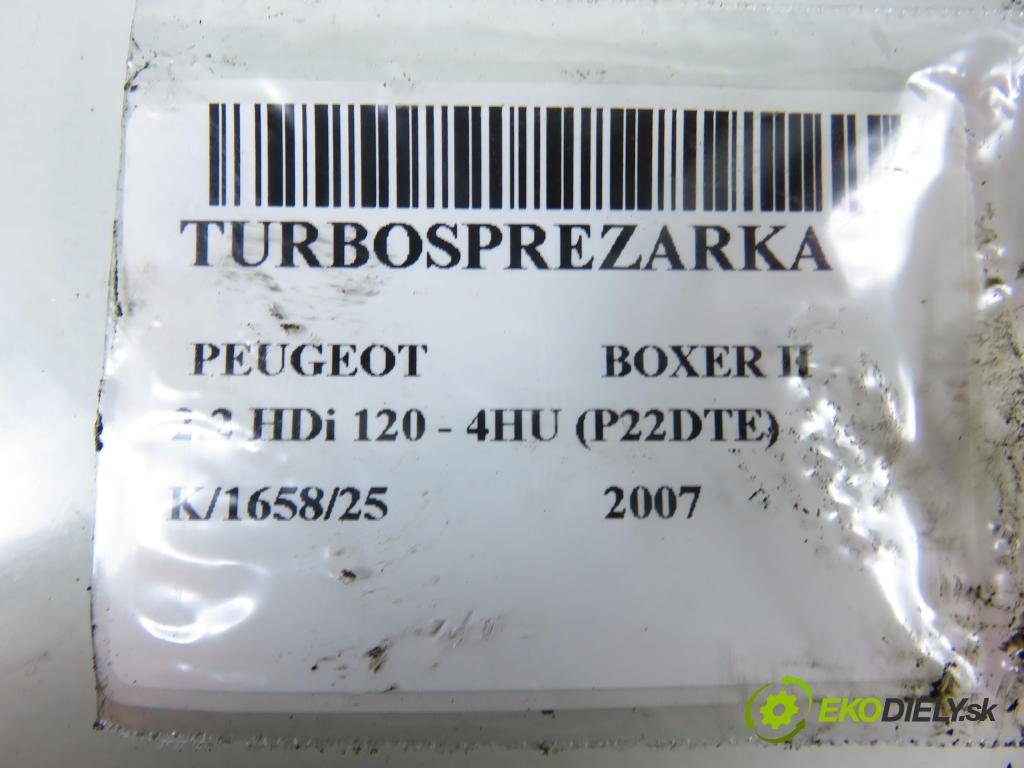 PEUGEOT BOXER Skrzynia FURGON 2007 88,00 2.2 HDi 120 - 4HU (P22DTE) 2198,00 Turbodúchadlo 6U3Q6K682AE (Turbodúchadlo (kompletné))