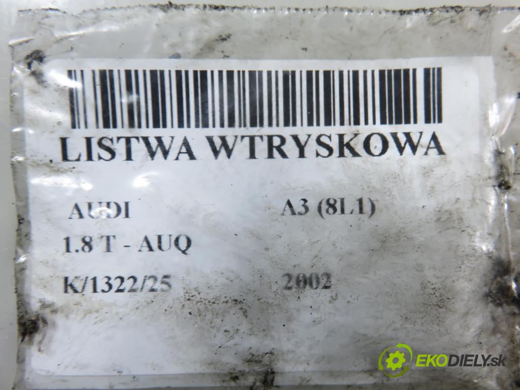 AUDI A3 (8L1) HB 2002 132,00 1.8 T 180 - AUQ 1781,00 Lišta vstrekovacia 06A906031BA ; 0280156061 (Vstrekovacia lišta)