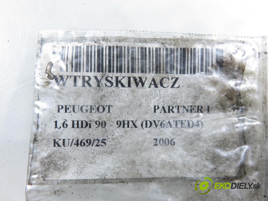 PEUGEOT PARTNER Combispace (5F) KOMBIVAN 2006 66,00 1.6 HDi 90 - 9HX 1560,00 vstrekovač 0445110259 (Vstrekovač paliva)