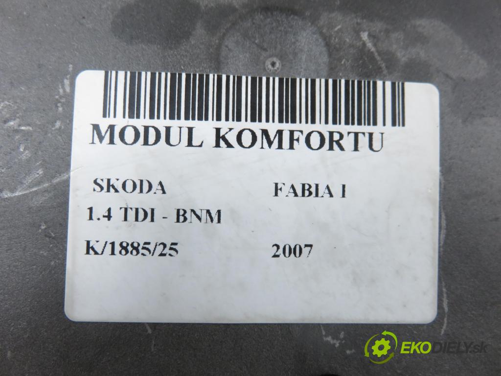 SKODA FABIA I (6Y2) SEDAN 2007 51,00 1.4 TDI - BNM 1422,00 MODUL komfortu 6Q2937049F ; 5WK48218