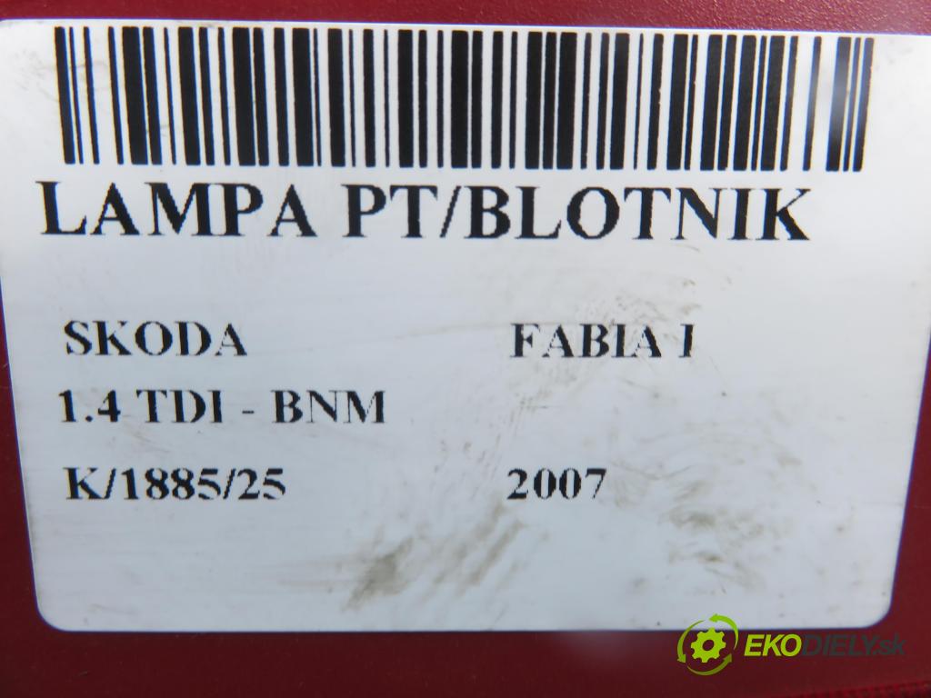 SKODA FABIA I (6Y2) SEDAN 2007 51,00 1.4 TDI - BNM 1422,00 Svetlo pravé zadné 6Y9945112D