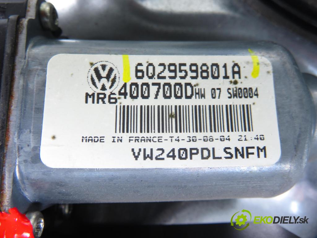 VW POLO (9N_) HB 2004 55,00 1.4 TDI PD 75 - AMF 1422,00 Mechanizmus okien 3D 6Q3837402N ; 6Q2959801A