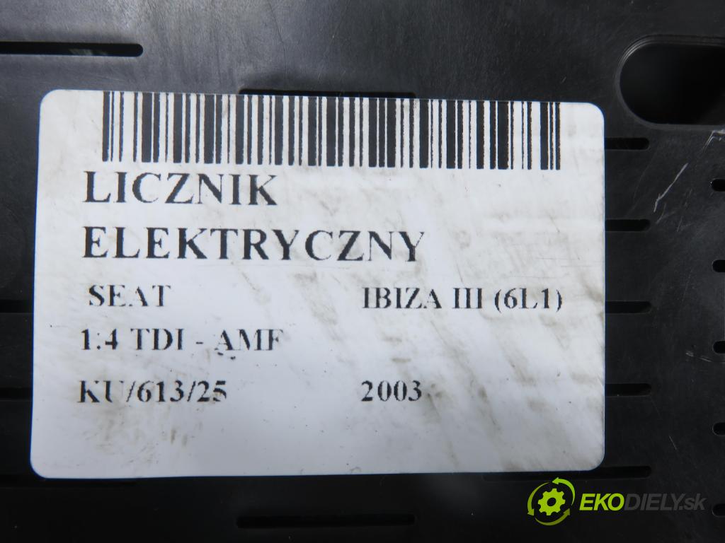 SEAT IBIZA III (6L1) HB 2003 55,00 1.4 TDI 75 - AMF 1422,00 Prístrojovka elektrický 