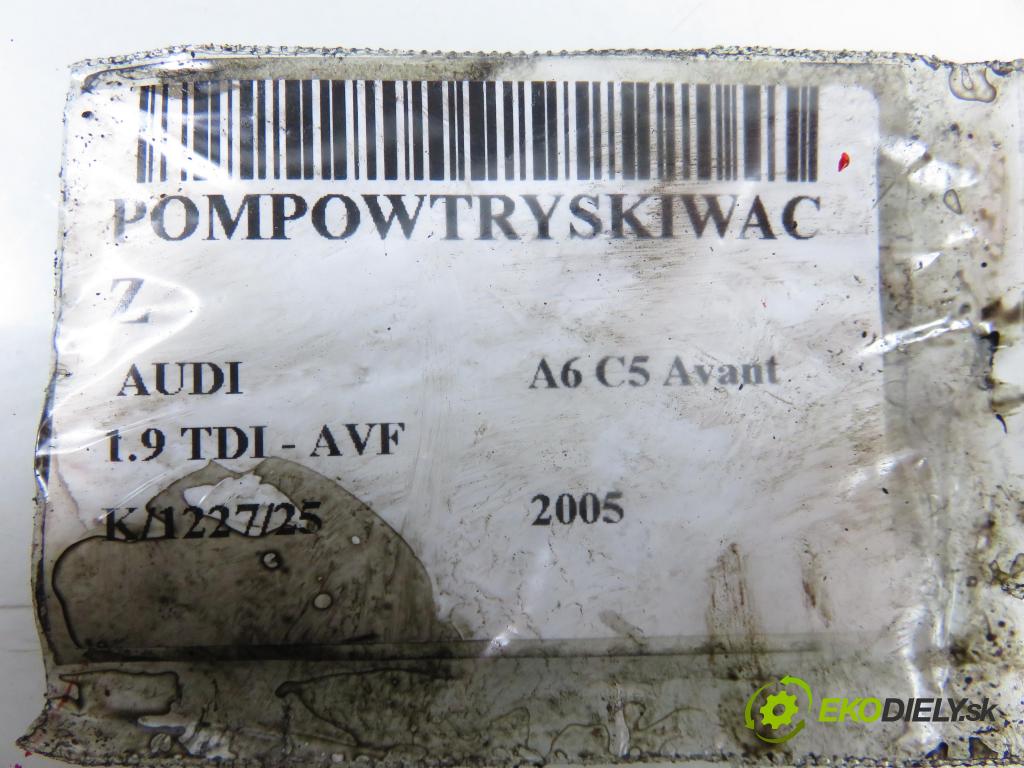 AUDI A6 Avant (4B5, C5) KOMBI 2005 96,00 1.9 TDI - AVF 1896,00 Vstrekovač 038130073BA ; 0414720216 (Vstrekovač paliva)