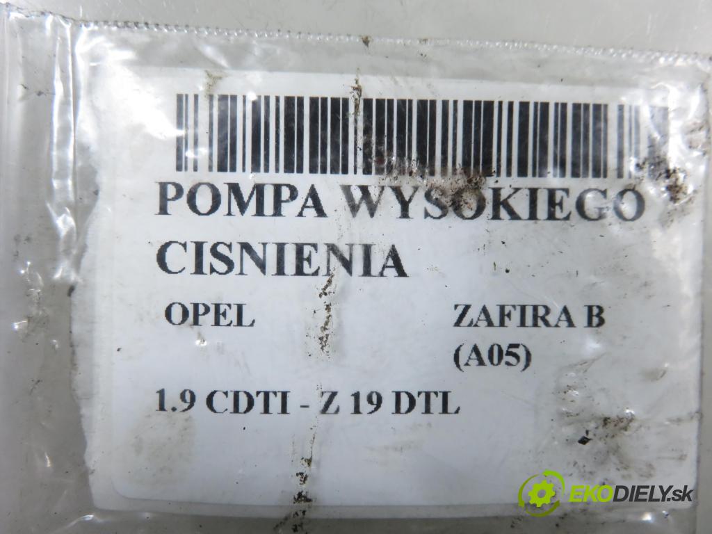 OPEL ZAFIRA B (A05) MINIVAN 2006 74,00 1.9 CDTI 8V 101 - Z 19 DTL 1910,00 Pumpa vysokého tlaku 0445010097 ; 0055204599