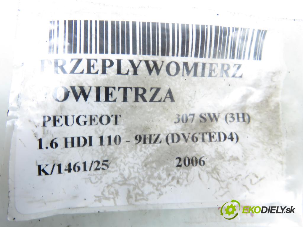 PEUGEOT 307 SW (3H) KOMBI 2006 80,00 1.6 HDI 110 - 9HZ (DV6TED4) 1560,00 váha vzduchu vzduchu 72834204 ; 9650010780