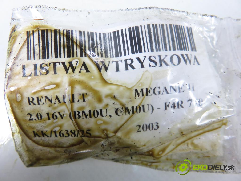 RENAULT MEGANE II (BM0/1_, CM0/1_) HB 2003 99,00 2.0 16V 135 - F4R 770 1998,00 lišta vstřikovací H028797 ; ITGM60 ; 7700112777 (Vstřikovací lišta)