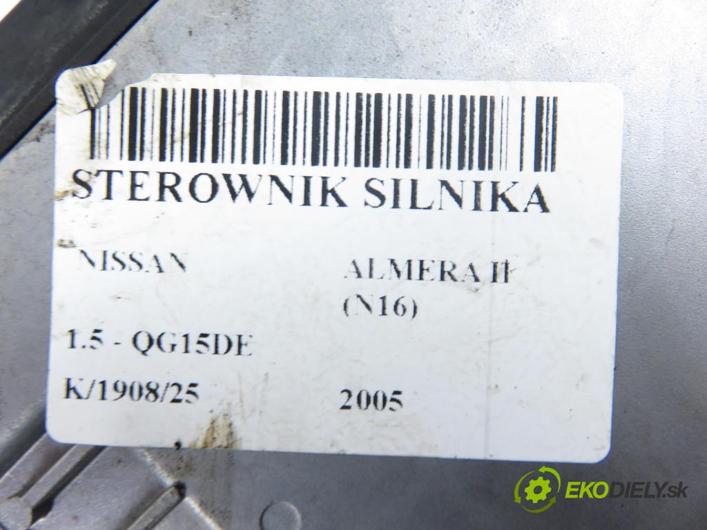 NISSAN ALMERA II Hatchback (N16) HB 2005 72,00 1.5 - QG15DE 1498,00 Riadiaca jednotka Motor MEC32211