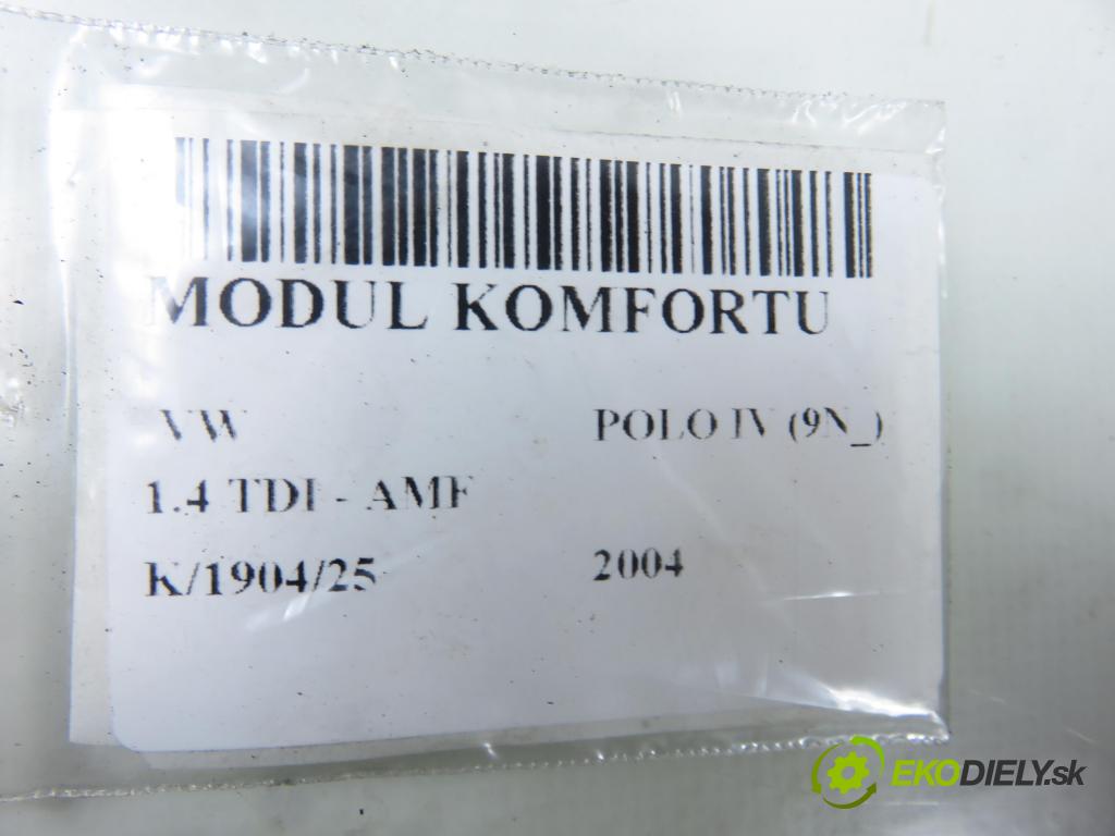 VW POLO (9N_) HB 2004 55,00 1.4 TDI PD 75 - AMF 1422,00 MODUL komfortu 6Q1937049D ; 5WK48212D
