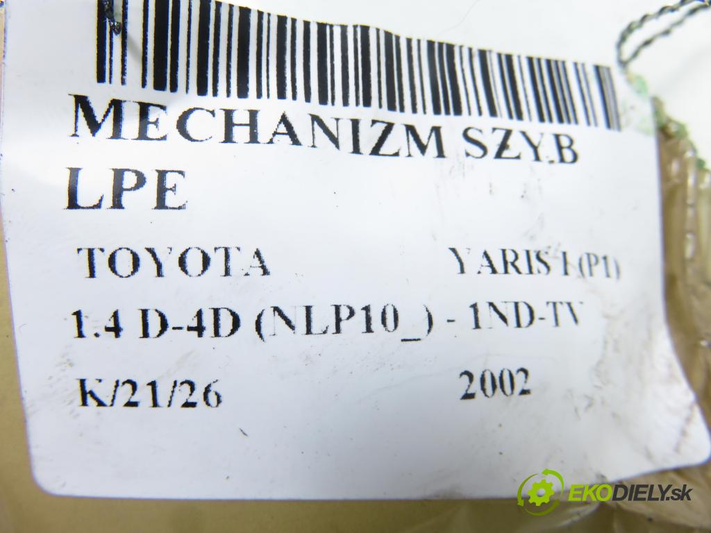 TOYOTA YARIS (_P1_) HB 2002 55,00 1.4 D-4D (NLP10_) - 1ND-TV 1364,00 Mechanizmus okien 8572052020 ; 0621009992