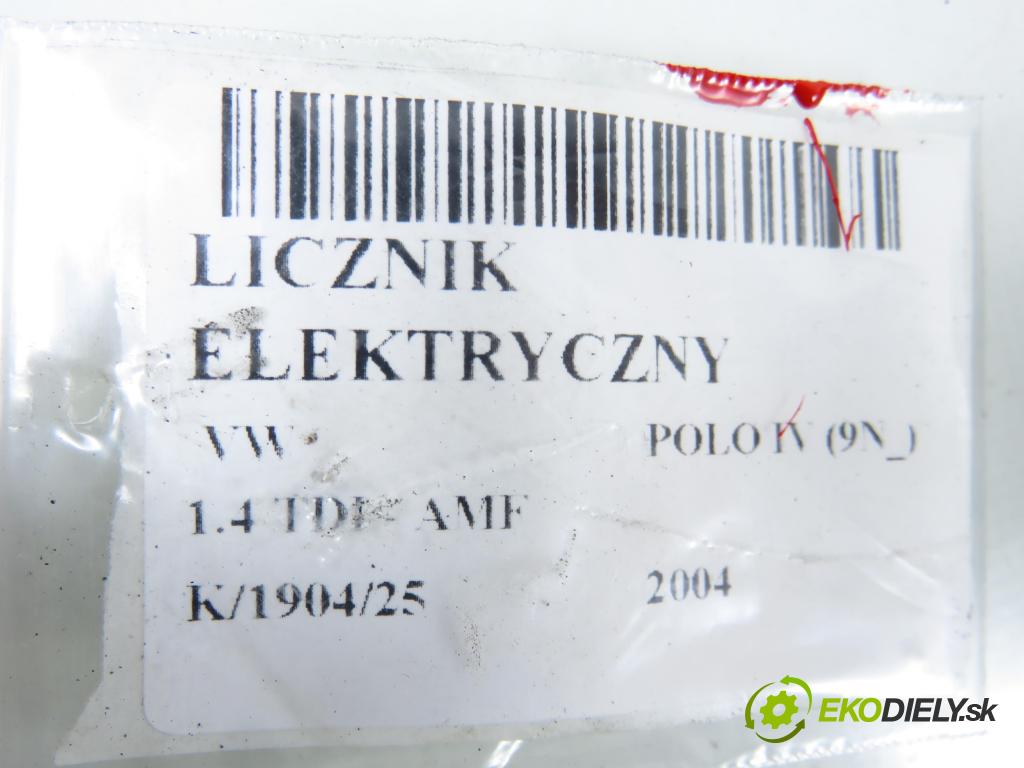 VW POLO (9N_) HB 2004 55,00 1.4 TDI PD 75 - AMF 1422,00 Prístrojovka elektrický 6Q0920822C