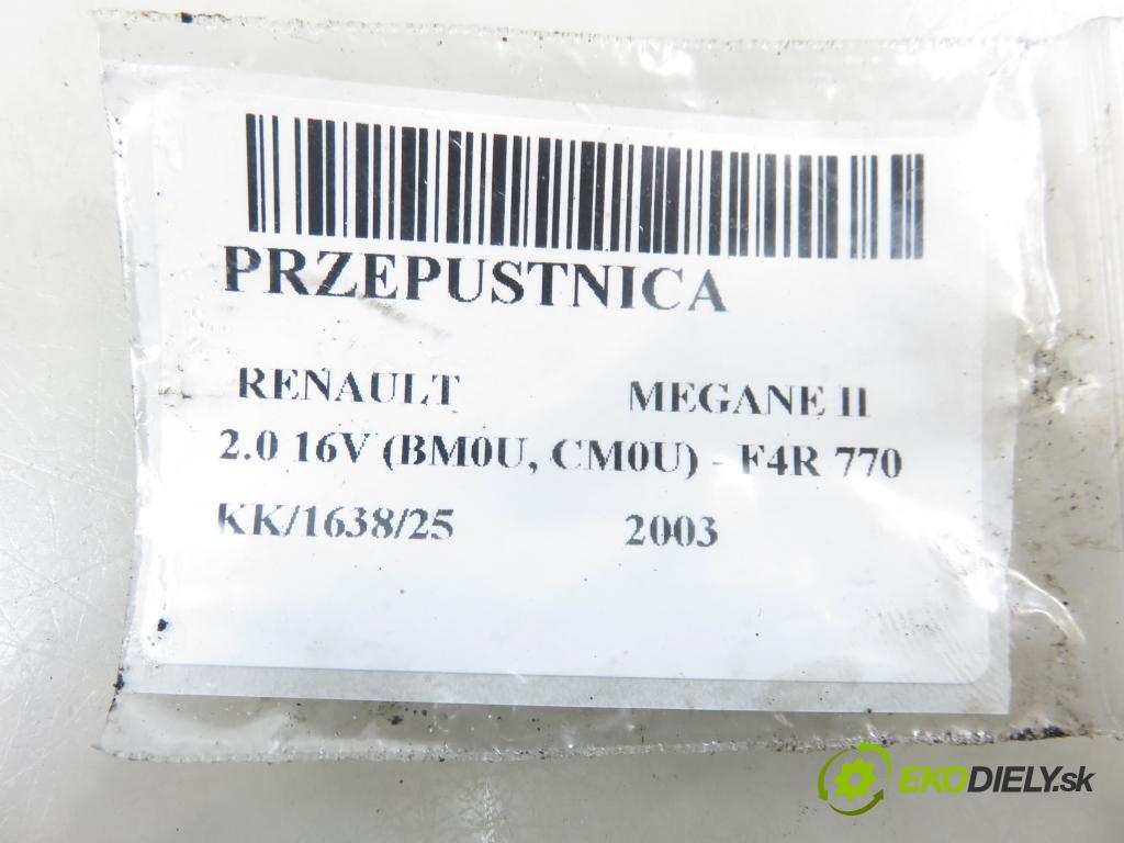 RENAULT MEGANE II (BM0/1_, CM0/1_) HB 2003 99,00 2.0 16V 135 - F4R 770 1998,00 Škrtiaca klapka 8200190230 ; 8200171134B (Škrtiaca klapka)