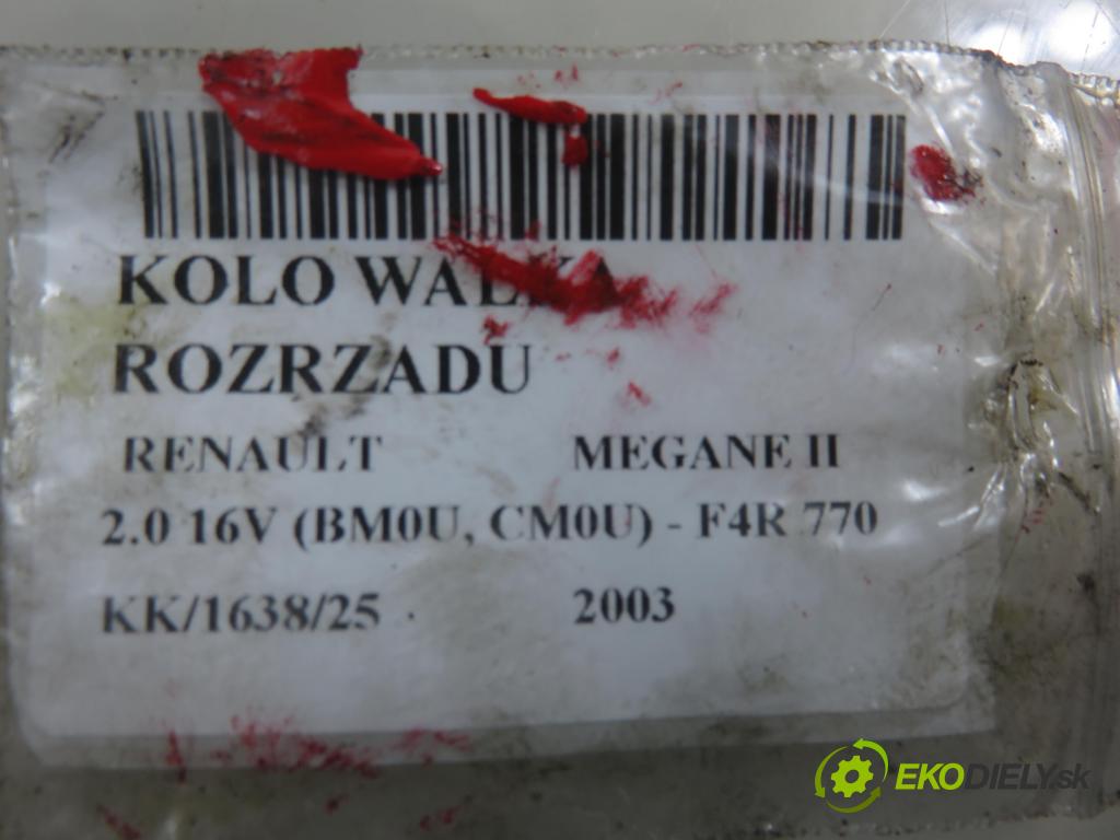 RENAULT MEGANE II (BM0/1_, CM0/1_) HB 2003 99,00 2.0 16V 135 - F4R 770 1998,00 Koleso vačky Vačkový hriadeľ: 782671