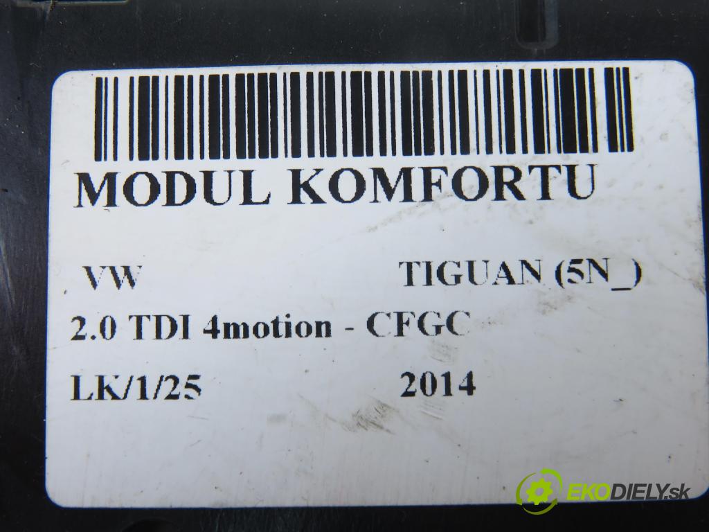 VW TIGUAN (5N_) SUV 2014 130,00 2.0 TDI 4motion - CFGC 1968,00 MODUL komfortu 5K0937086Q