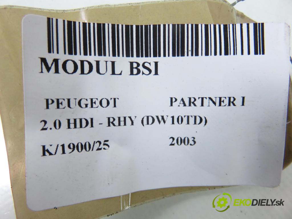 PEUGEOT PARTNER Combispace (5F) KOMBIVAN 2003 66,00 2.0 HDI - RHY (DW10TD) 1997,00 MODUL BSI S118085320A ; 9649627780