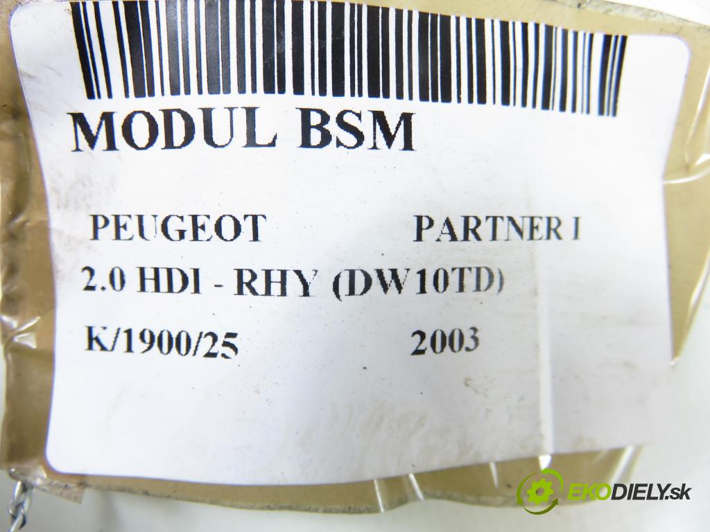 PEUGEOT PARTNER Combispace (5F) KOMBIVAN 2003 66,00 2.0 HDI - RHY (DW10TD) 1997,00 MODUL BSM 9643498980