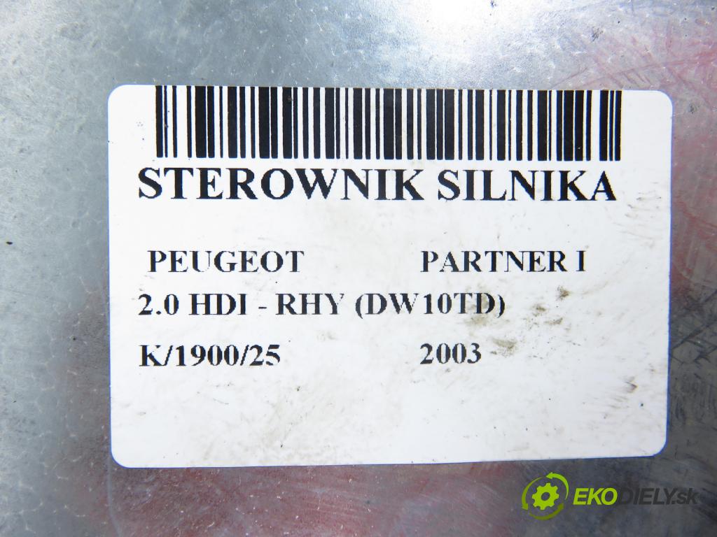 PEUGEOT PARTNER Combispace (5F) KOMBIVAN 2003 66,00 2.0 HDI - RHY (DW10TD) 1997,00 Riadiaca jednotka Motor SW9650517880 ; HW9647423380 ; 5WS40049CT