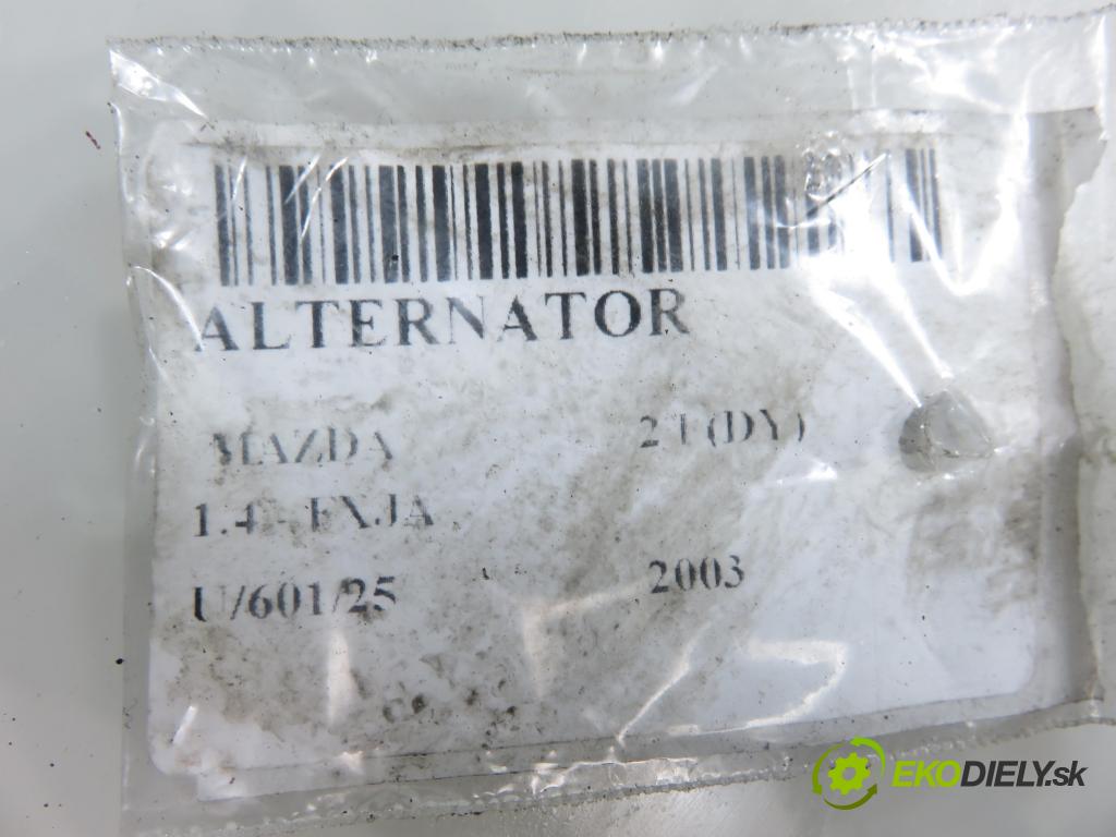 MAZDA 2 (DY) HB 2003 59,00 1.4 - FXJA 1388,00 Alternátor 2S6T10300CB ; A005TA7692 (Alternátor)