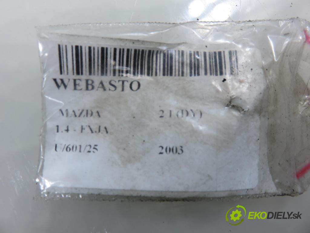 MAZDA 2 (DY) HB 2003 59,00 1.4 - FXJA 1388,00 Webasto 66888F (Webasto (nezávislé topení))