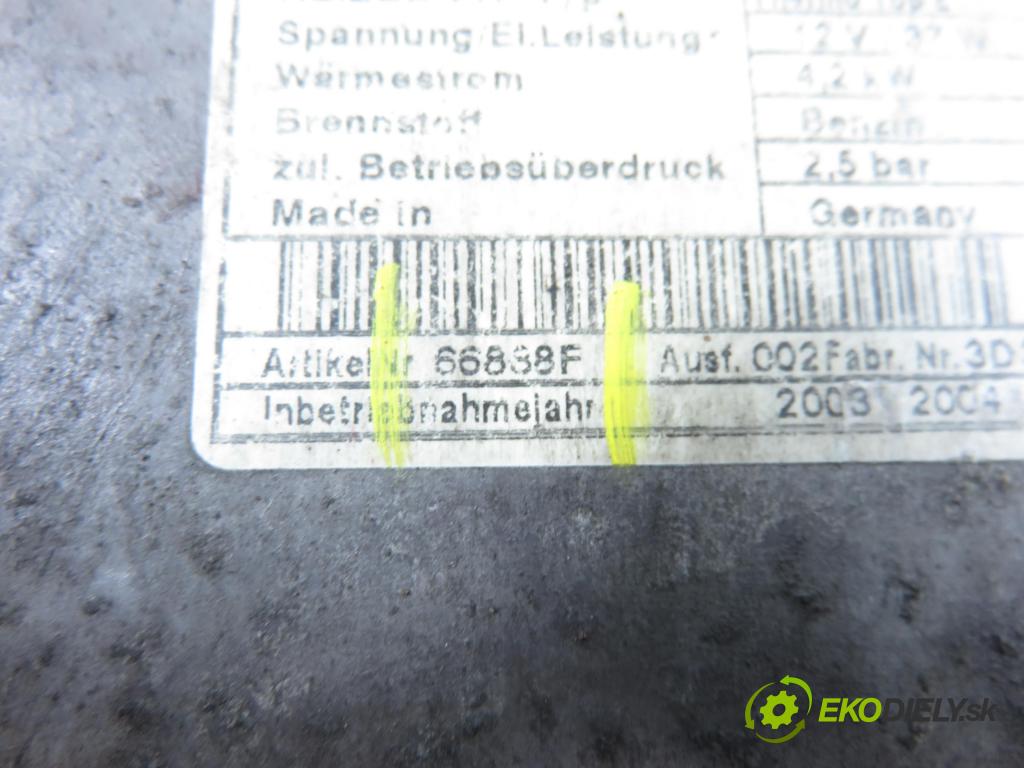 MAZDA 2 (DY) HB 2003 59,00 1.4 - FXJA 1388,00 Webasto 66888F (Webasto (nezávislé topení))