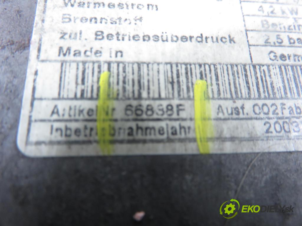 MAZDA 2 (DY) HB 2003 59,00 1.4 - FXJA 1388,00 Webasto 66888F (Webasto (nezávislé topení))