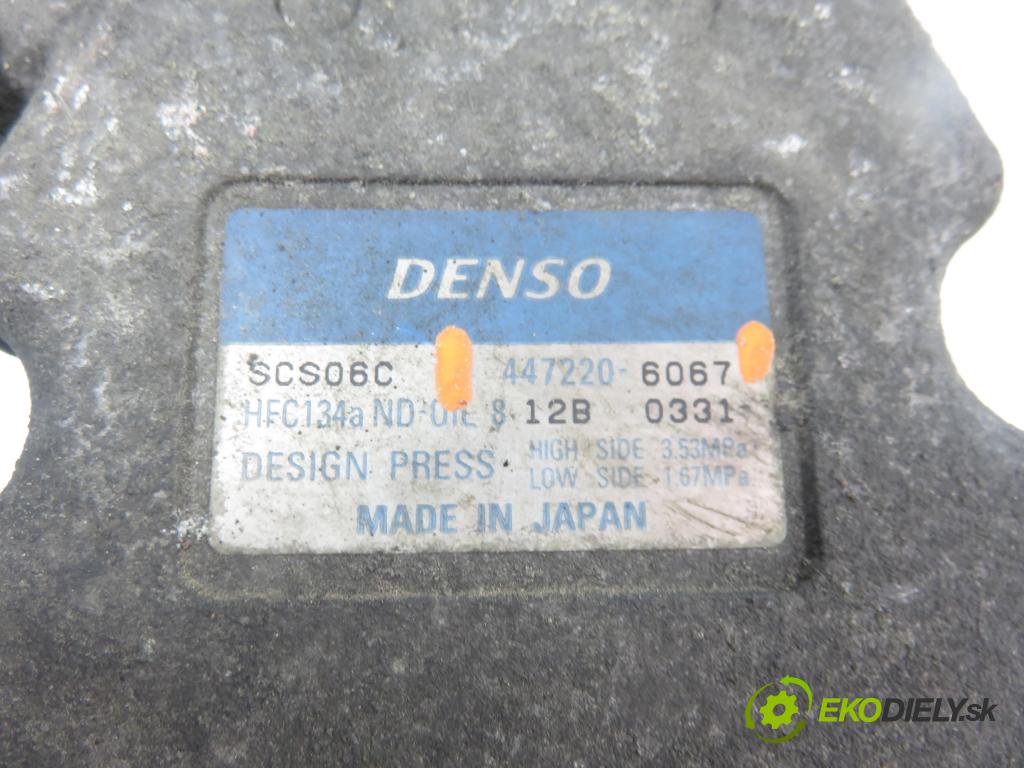 TOYOTA YARIS (_P1_) HB 2001 63,00 1.3 VVTi 86 - 2NZ-FE 1299,00 KOMPRESOR: klimatizácie 4472206067 (Kompresor klimatizácie)