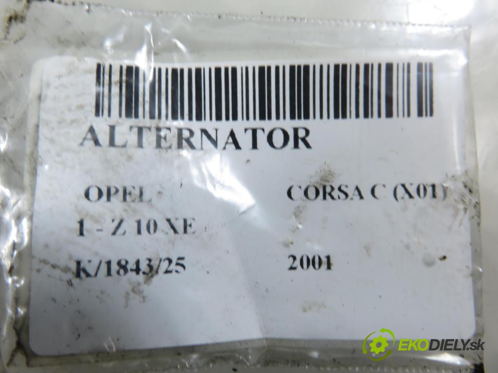OPEL CORSA C (X01) HB 2001 43,00 1.0 12V 58 - Z 10 XE 973,00 Alternátor 0124415023 (Alternátor)