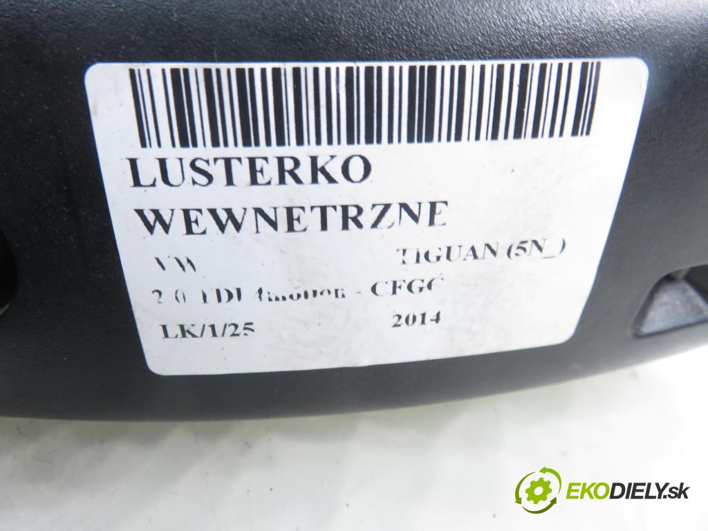 VW TIGUAN (5N_) SUV 2014 130,00 2.0 TDI 4motion - CFGC 1968,00 Spätné zrkadlo VNÚTRI: 1K0857511F