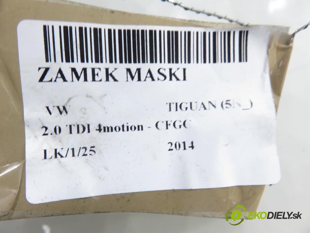 VW TIGUAN (5N_) SUV 2014 130,00 2.0 TDI 4motion - CFGC 1968,00 zámok kapoty 5N0823509B