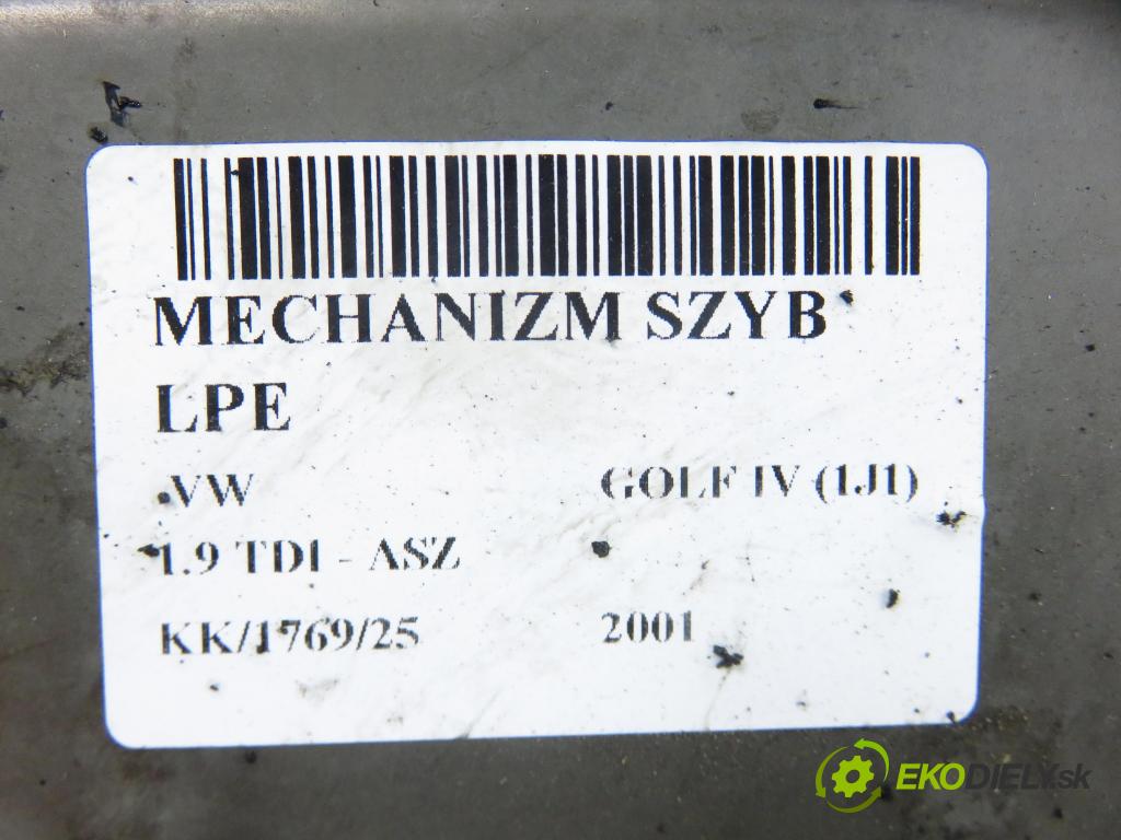 VW GOLF IV (1J1) HB 2001 96,00 1.9 TDI - ASZ 1896,00 Mechanizmus okien 1J4837755F