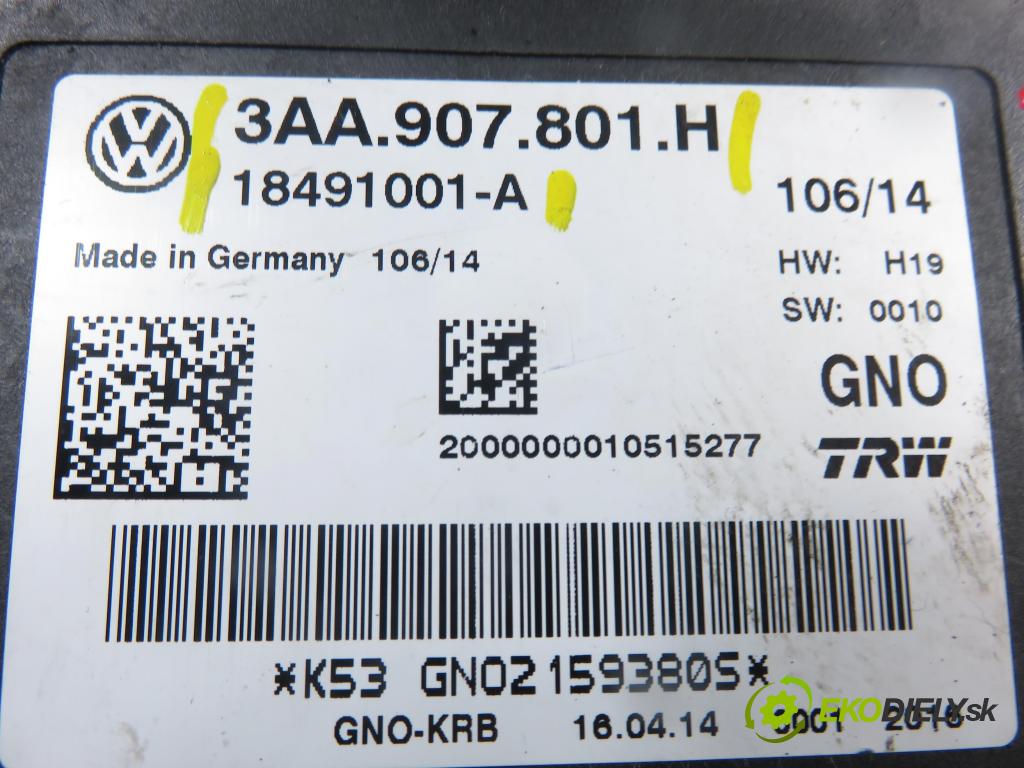 VW TIGUAN (5N_) SUV 2014 130,00 2.0 TDI 4motion - CFGC 1968,00 Riadiaca jednotka brzdy MANUÁLNY: 3AA907801H ; 18491001A