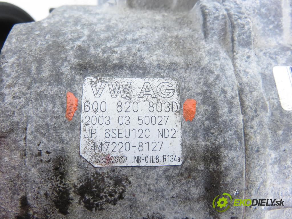 SEAT IBIZA III (6L1) HB 2003 55,00 1.4 TDI 75 - AMF 1422,00 KOMPRESOR: klimatizace 6Q0820803D (Kompresor klimatizace)