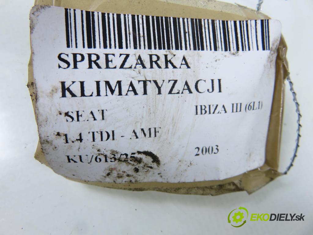 SEAT IBIZA III (6L1) HB 2003 55,00 1.4 TDI 75 - AMF 1422,00 KOMPRESOR: klimatizace 6Q0820803D (Kompresor klimatizace)