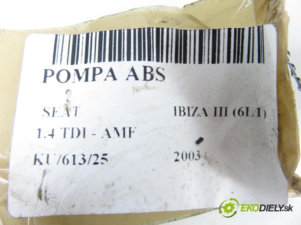 SEAT IBIZA III (6L1) HB 2003 55,00 1.4 TDI 75 - AMF 1422,00 Pumpa ABS 0265800003 (Pumpa ABS)