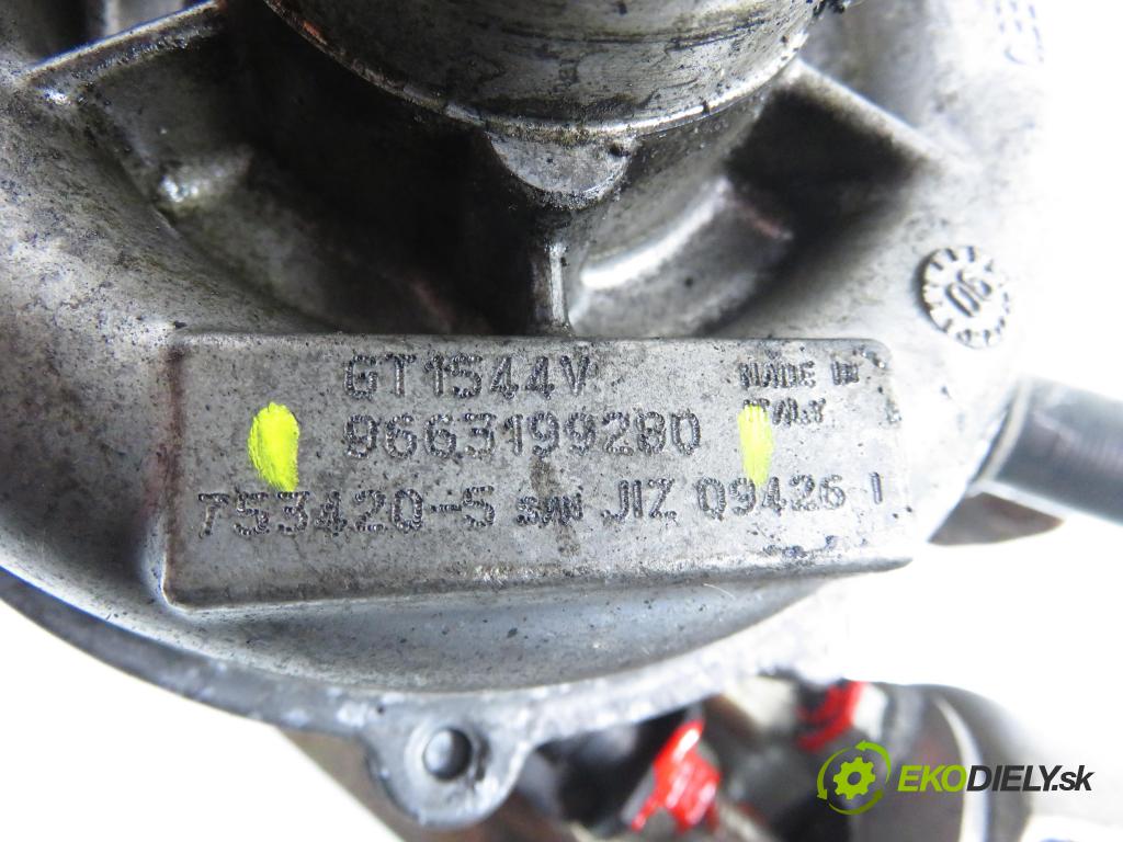 PEUGEOT 307 SW (3H) KOMBI 2006 80,00 1.6 HDI 110 - 9HZ (DV6TED4) 1560,00 Turbodúchadlo 9663199280 (Turbodúchadlo (kompletné))