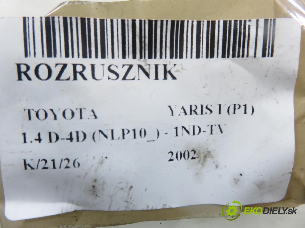 TOYOTA YARIS (_P1_) HB 2002 55,00 1.4 D-4D (NLP10_) - 1ND-TV 1364,00 Štartér 2810033050 ; 4280000570 (Štartér)