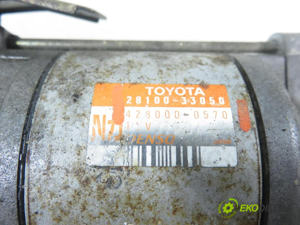 TOYOTA YARIS (_P1_) HB 2002 55,00 1.4 D-4D (NLP10_) - 1ND-TV 1364,00 Štartér 2810033050 ; 4280000570 (Štartér)