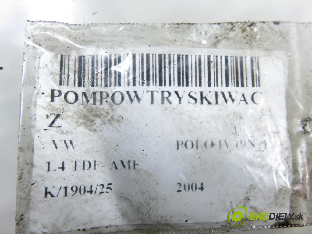 VW POLO (9N_) HB 2004 55,00 1.4 TDI PD 75 - AMF 1422,00 Vstrekovač 045130073T ; 0414720035 (Vstrekovač paliva)